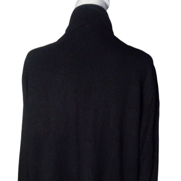 Cyrus Black Open Drape Front Cardigan Soft Nylon Blend Office Errands Size 2X - Picture 5 of 8